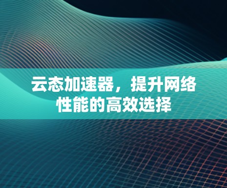 云态加速器，提升网络性能的高效选择