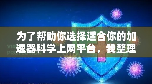 为了帮助你选择适合你的加速器科学上网平台,我整理了以下几点关键信息和推荐,供你参考 为了帮助你选择适合你的加速器科学上网平台,我整理了以下几点关键信息和推荐,供你参考