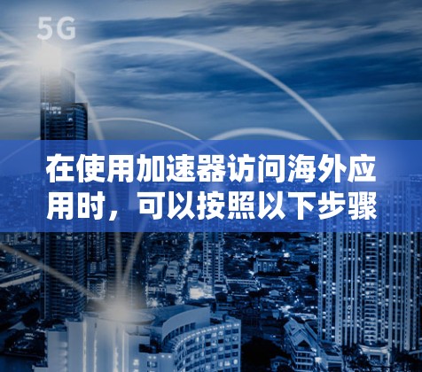 在使用加速器访问海外应用时，可以按照以下步骤操作