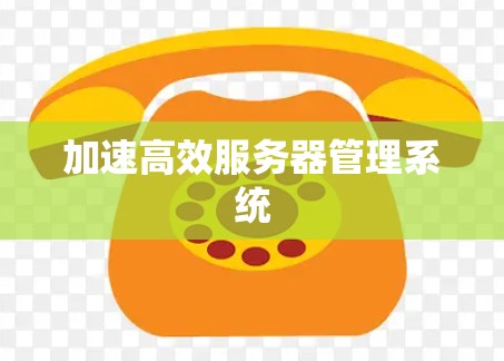 加速高效服务器管理系统