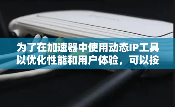 为了在加速器中使用动态IP工具以优化性能和用户体验，可以按照以下步骤进行