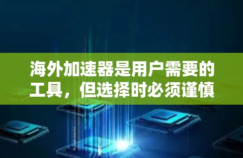 海外加速器是用户需要的工具，但选择时必须谨慎，确保选择可靠、安全的平台，并根据自己的需求和预算进行评估。以下是对海外加速器的详细总结